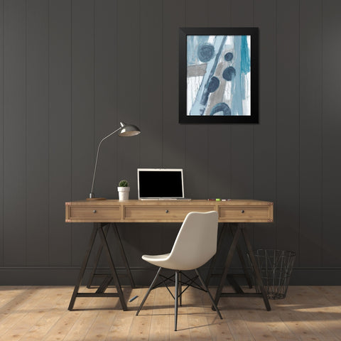 Blue Points III Black Modern Wood Framed Art Print by Haynes, Smith