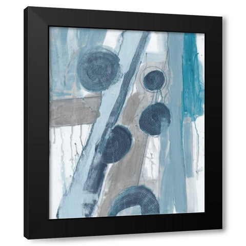 Blue Points III Black Modern Wood Framed Art Print by Haynes, Smith