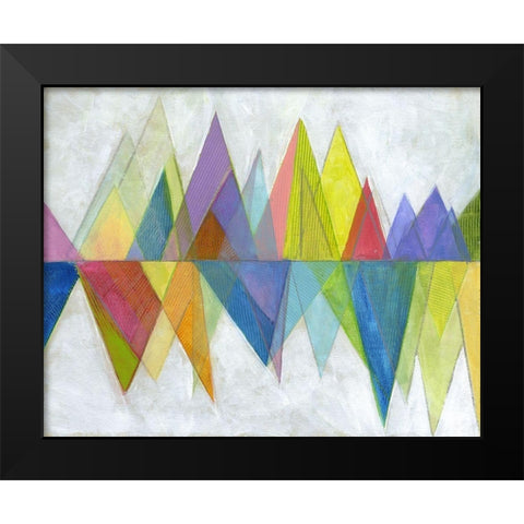 Asym Tri Black Modern Wood Framed Art Print by Haynes, Smith