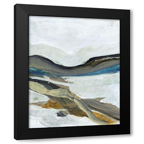 Two Flows Black Modern Wood Framed Art Print by Haynes, Smith