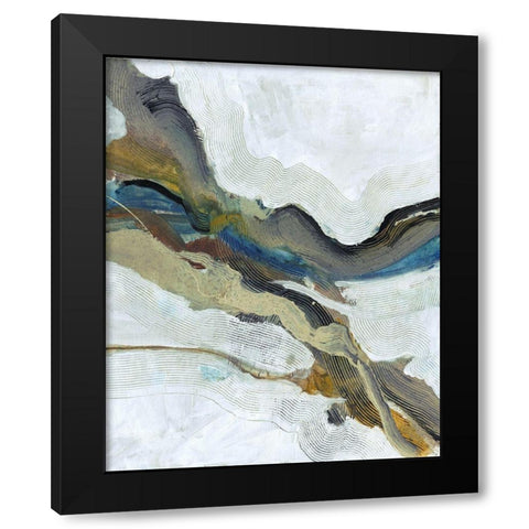 Flow Black Modern Wood Framed Art Print with Double Matting by Haynes, Smith