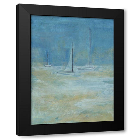 Sailing I Black Modern Wood Framed Art Print with Double Matting by Haynes, Smith