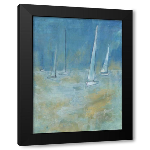Sailing Black Modern Wood Framed Art Print by Haynes, Smith