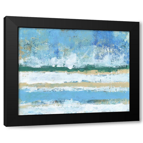 Beachy Coast Black Modern Wood Framed Art Print by Haynes, Smith