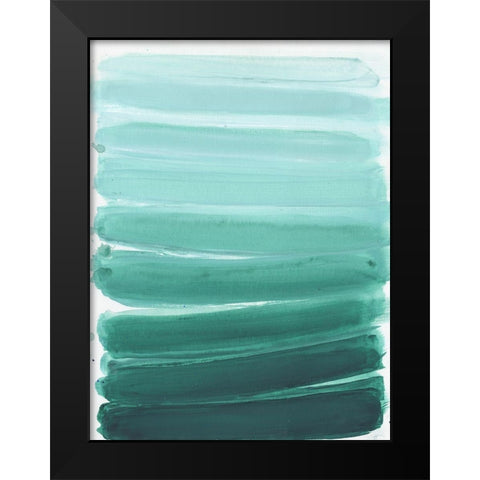 Menta Ombre Black Modern Wood Framed Art Print by Haynes, Smith