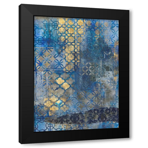 Ornate Azul A2 Black Modern Wood Framed Art Print by Haynes, Smith