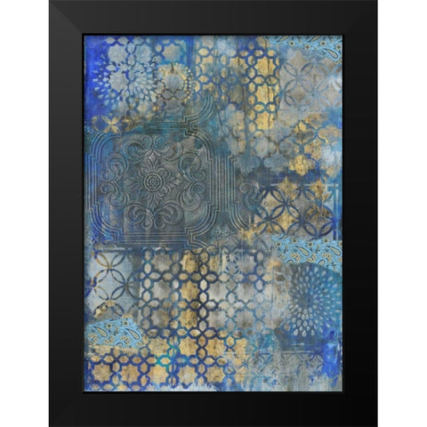 Ornate Azul B2 Black Modern Wood Framed Art Print by Haynes, Smith