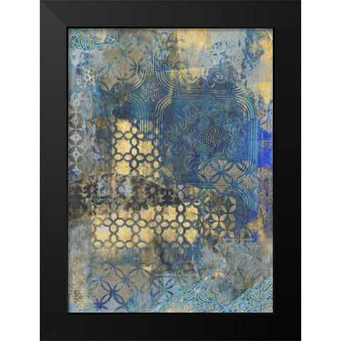 Ornate Azul C2 Black Modern Wood Framed Art Print by Haynes, Smith