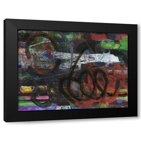 Roadway Crash Black Modern Wood Framed Art Print with Double Matting by Haynes, Smith