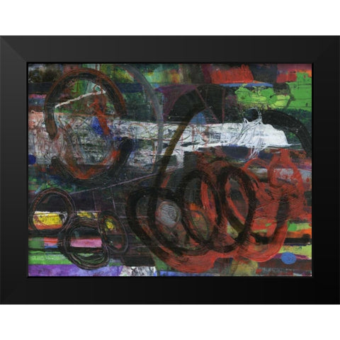 Roadway Crash Black Modern Wood Framed Art Print by Haynes, Smith