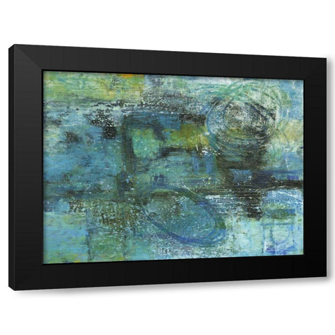 Blue Lagoon Black Modern Wood Framed Art Print with Double Matting by Haynes, Smith