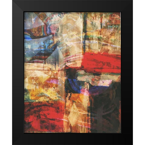 Patches Galore Black Modern Wood Framed Art Print by Haynes, Smith
