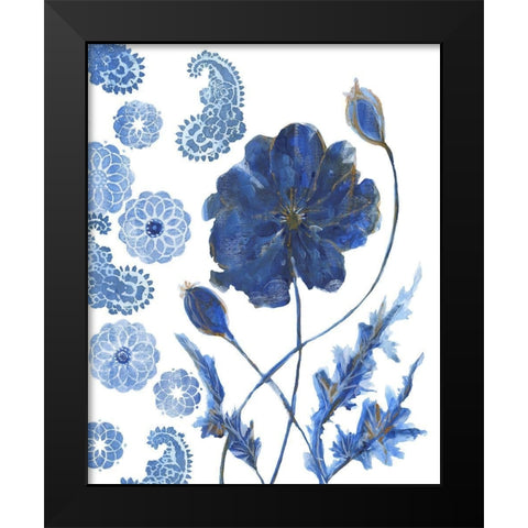 BW Persian Poppy 1 Black Modern Wood Framed Art Print by Lewis, Sheldon