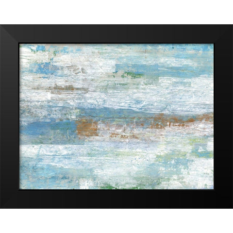 Blue Dreams Black Modern Wood Framed Art Print by Haynes, Smith