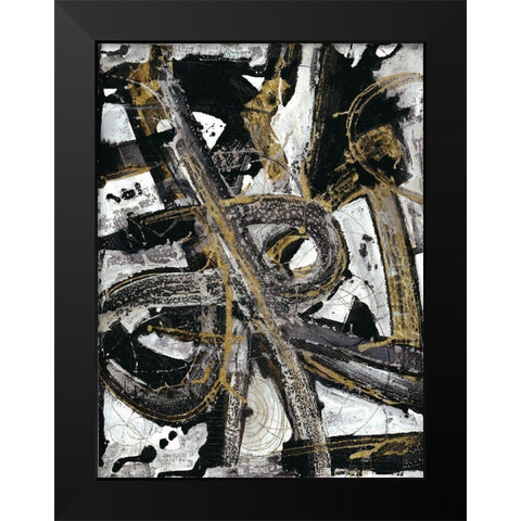 Night Coaster Black Modern Wood Framed Art Print by Haynes, Smith