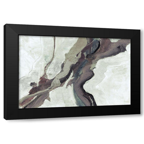 New Flow Black Modern Wood Framed Art Print by Haynes, Smith