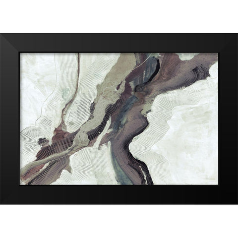 New Flow Black Modern Wood Framed Art Print by Haynes, Smith