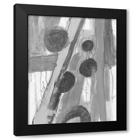 Monochromatic Smears 2 Black Modern Wood Framed Art Print with Double Matting by Haynes, Smith