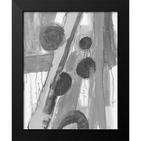 Monochromatic Smears 2 Black Modern Wood Framed Art Print by Haynes, Smith