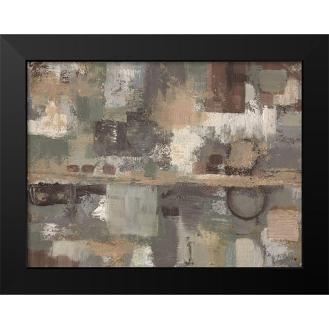Earthy Stains 1 Black Modern Wood Framed Art Print by Haynes, Smith