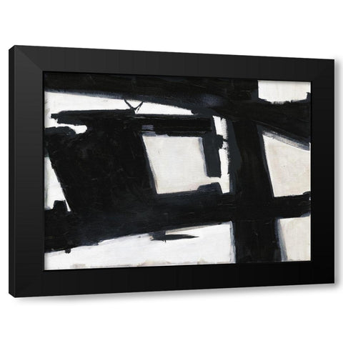 Shadow Streaks 1 Black Modern Wood Framed Art Print with Double Matting by Haynes, Smith