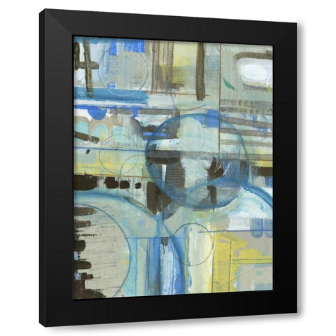 Angular Science Fiction Black Modern Wood Framed Art Print by Haynes, Smith