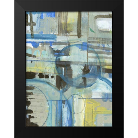 Angular Science Fiction Black Modern Wood Framed Art Print by Haynes, Smith