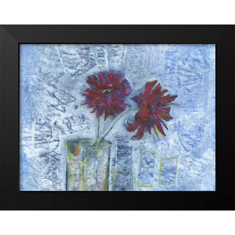 Winter Bloom Black Modern Wood Framed Art Print by Haynes, Smith
