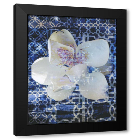 Structured Sea 3 Black Modern Wood Framed Art Print by Haynes, Smith
