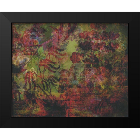 Oriental Moss 1 Black Modern Wood Framed Art Print by Haynes, Smith