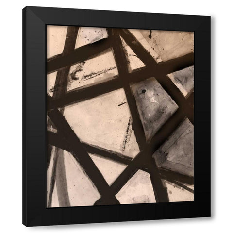 Through The Webbing Black Modern Wood Framed Art Print by Haynes, Smith
