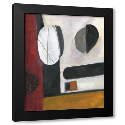 Stereo Beats Black Modern Wood Framed Art Print by Haynes, Smith