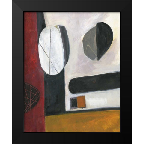 Stereo Beats Black Modern Wood Framed Art Print by Haynes, Smith