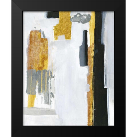 Misty City Black Modern Wood Framed Art Print by Haynes, Smith