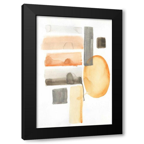 Combing Sunshine Black Modern Wood Framed Art Print by Haynes, Smith
