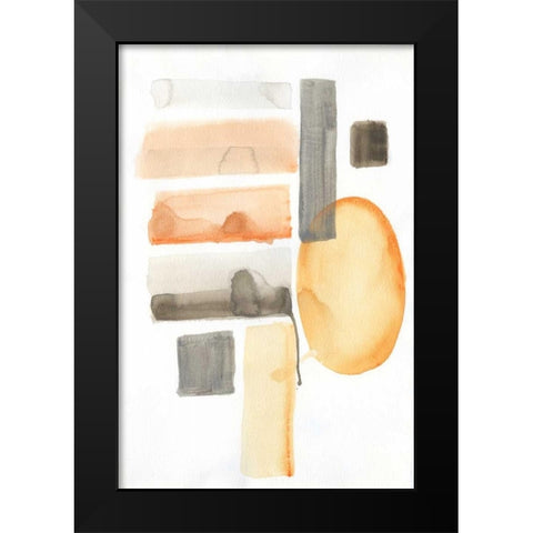 Combing Sunshine Black Modern Wood Framed Art Print by Haynes, Smith