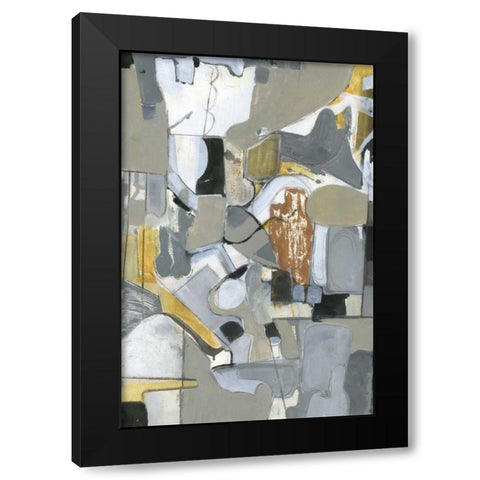 Jumbled Thoughts Black Modern Wood Framed Art Print with Double Matting by Haynes, Smith