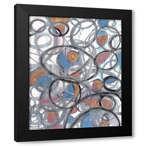 Circular Diversion Black Modern Wood Framed Art Print with Double Matting by Haynes, Smith