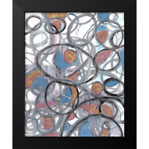 Circular Diversion Black Modern Wood Framed Art Print by Haynes, Smith