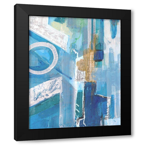 Blue Force Black Modern Wood Framed Art Print with Double Matting by Haynes, Smith