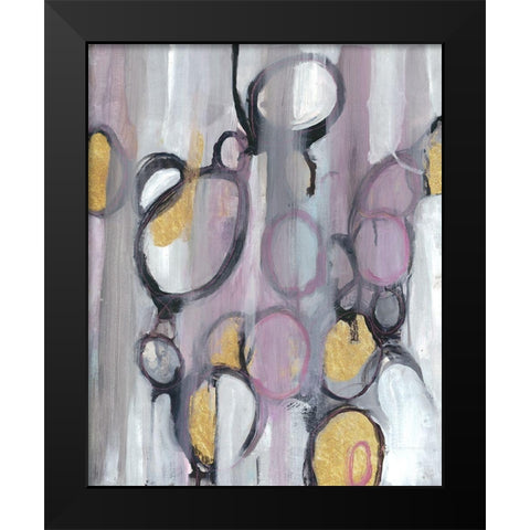 Bubbly Lavender Black Modern Wood Framed Art Print by Haynes, Smith