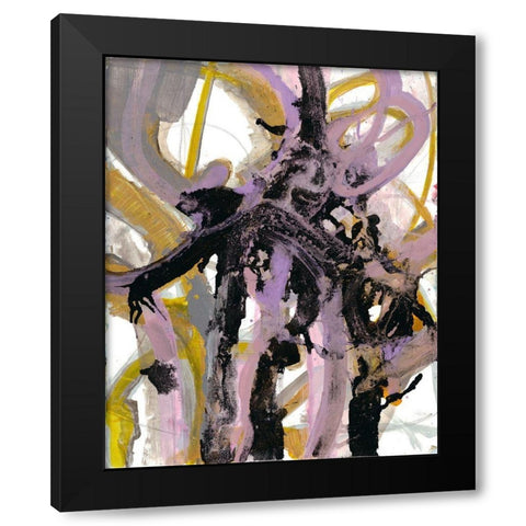 Chaotic Spring Black Modern Wood Framed Art Print by Haynes, Smith