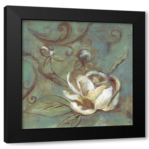 Magnolia Blues Black Modern Wood Framed Art Print with Double Matting by Haynes, Smith