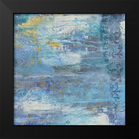 Sapphire Collision 2 Black Modern Wood Framed Art Print by Haynes, Smith