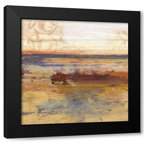 Striking Oasis 1 Black Modern Wood Framed Art Print with Double Matting by Haynes, Smith