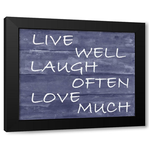 Live Well Black Modern Wood Framed Art Print with Double Matting by Haynes, Smith