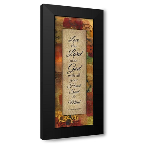 Love The Lord Autumn Blooms Black Modern Wood Framed Art Print with Double Matting by Haynes, Smith