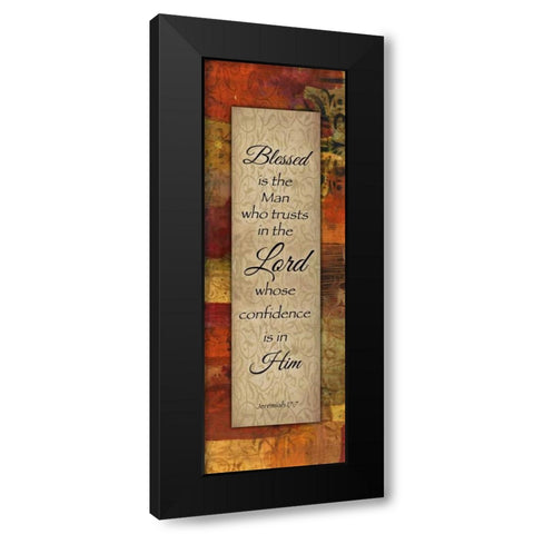 Blessed Is The Man Autumn Blooms Black Modern Wood Framed Art Print with Double Matting by Haynes, Smith