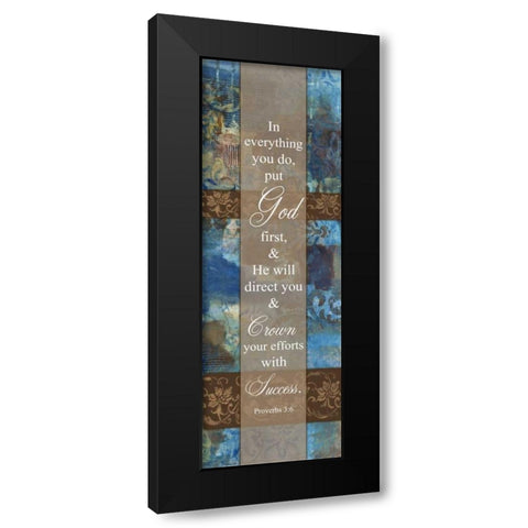 God First Winter Rain Black Modern Wood Framed Art Print by Haynes, Smith