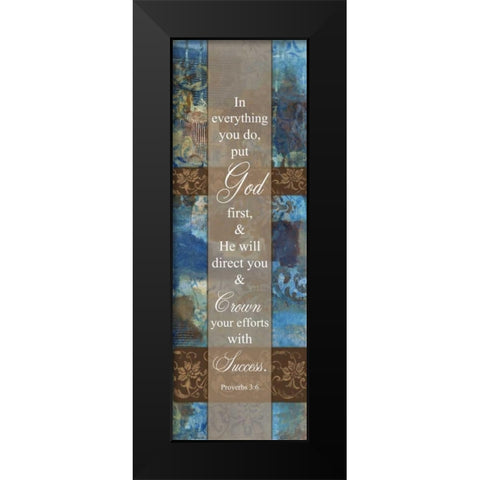 God First Winter Rain Black Modern Wood Framed Art Print by Haynes, Smith